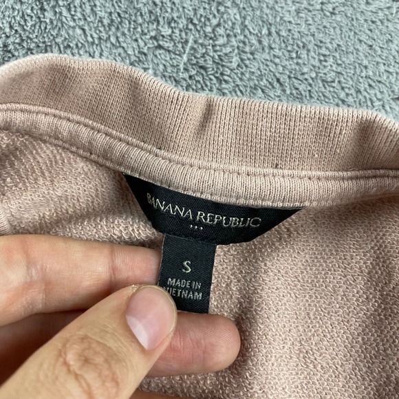 Banana Republic Sweatshirt Womens Small Pink Pullover Crew Neck Long Sleeve - Picture 8 of 14